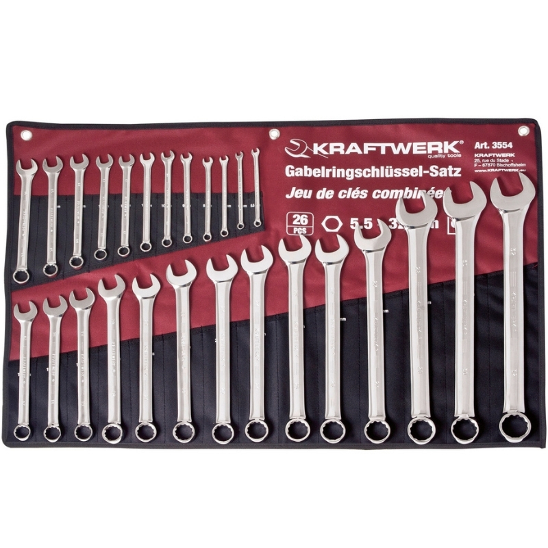 Set viličasto obročnih ključev 5-32mm Kraftwerk