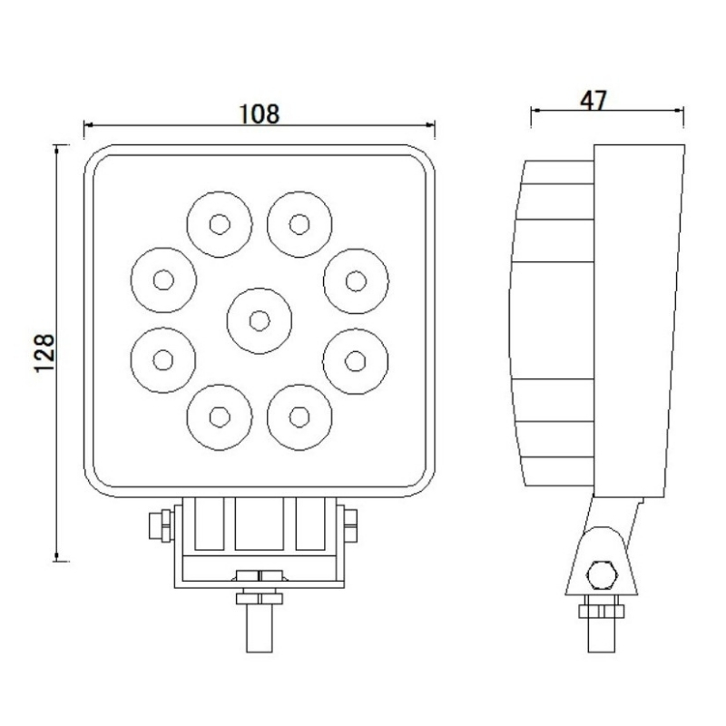 Led delovna svetilka Kamar 12/24V 1774LM